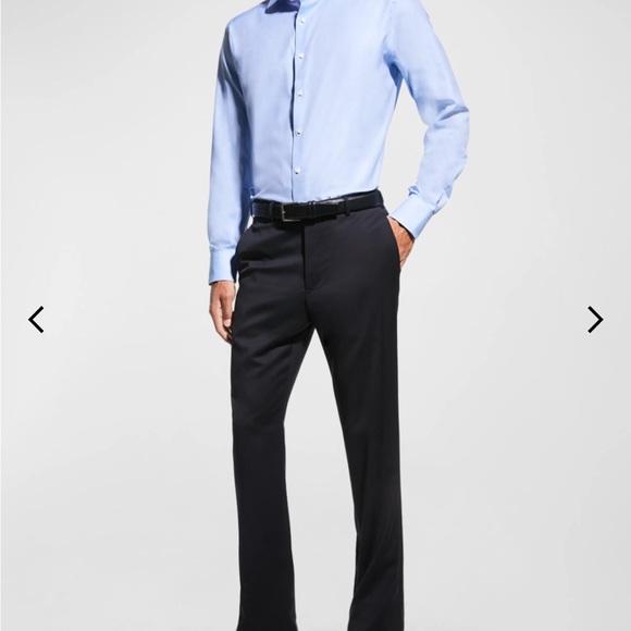 Ike Behar Neiman Marcus Men's Light Blue Dress Shirt - Picture 1 of 6
